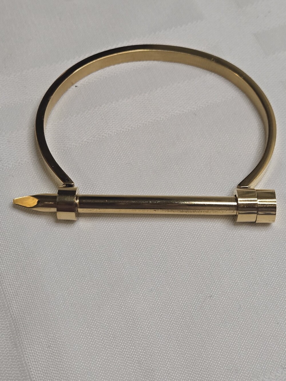 Eye Candy Los Angeles Gold T-Bar Spike Cuff Bracelet — NIP - New